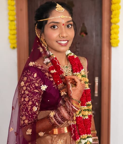Bridal makeup in Karimnagar by Mounika Makeover